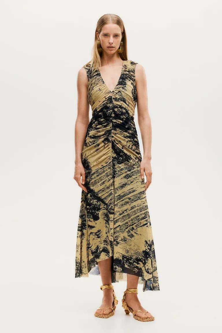 Patterned Mesh Dress