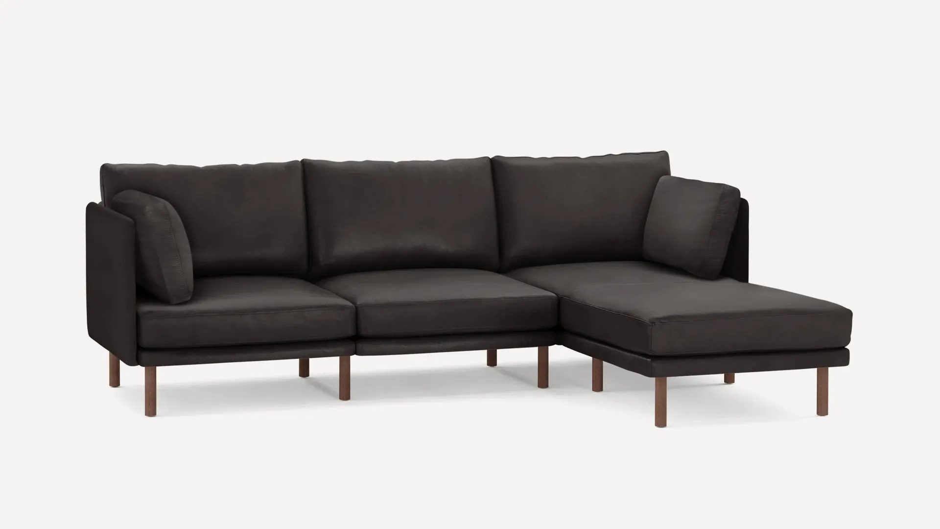 Field Leather 4-Piece Sectional Lounger