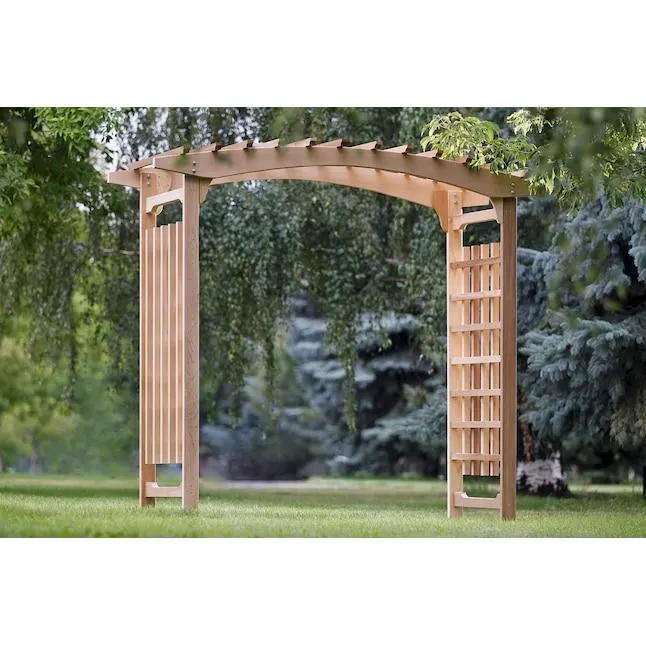All Things Cedar 7.83-ft W x 7.25-ft H Natural Wood Garden Arbor