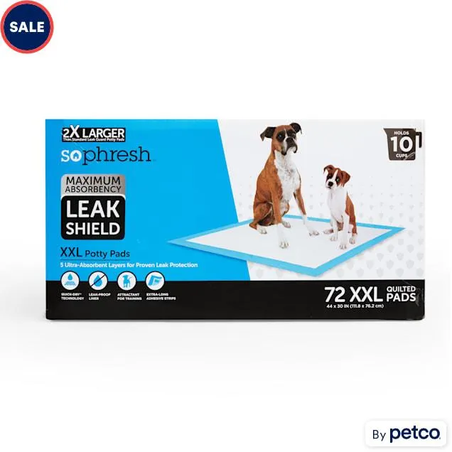 So Phresh Maximum Absorbency XX-Large Leak Shield Potty Pads, Count of 144