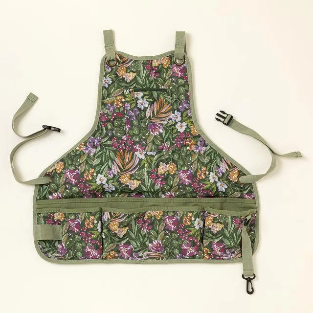 Blooming Floral Ergonomic Gardener's Apron
