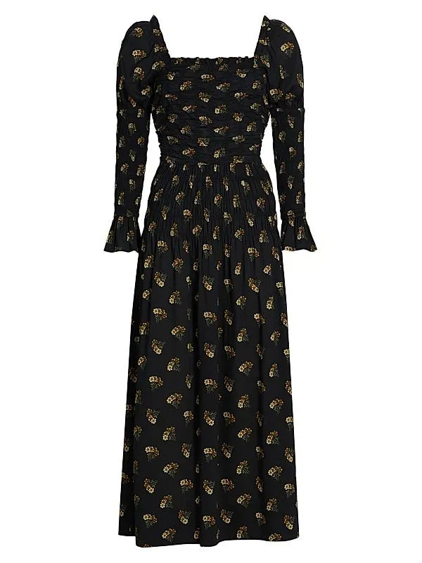 Wilmina Floral Smocked Maxi-Dress