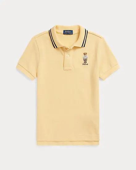 Polo Bear Cotton Mesh Polo Shirt