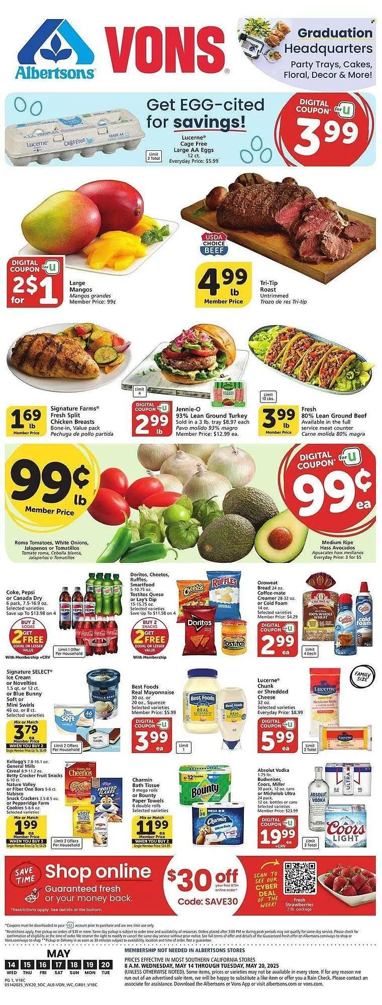 Weekly ad Albertsons Weekly Ad from May 14 to May 20 2025 - Page 1