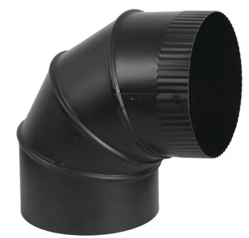 Imperial 6" Adjustable Steel Stove Pipe Elbow - 0-90