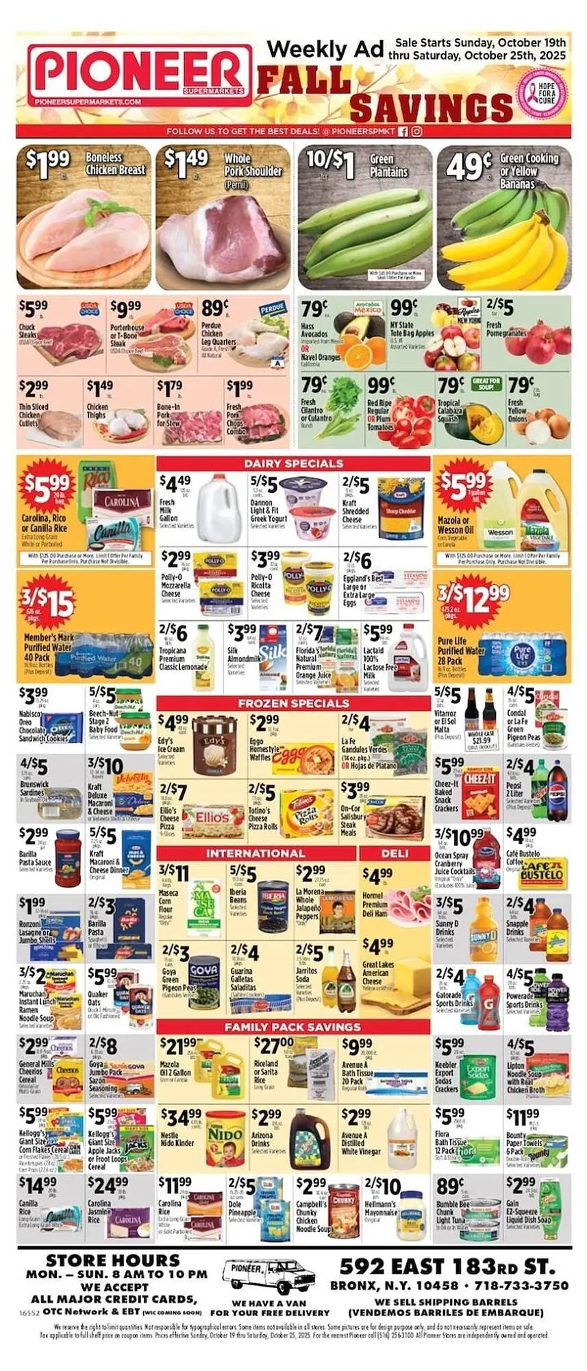 Weekly ad Pioneer Supermarkets weekly ad from October 19 to October 25 2025 - Page 1
