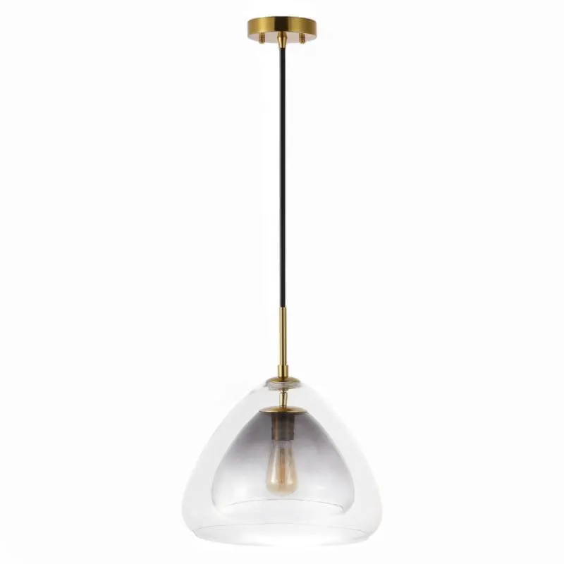 Orris Pendant Smoke Gray & Brass