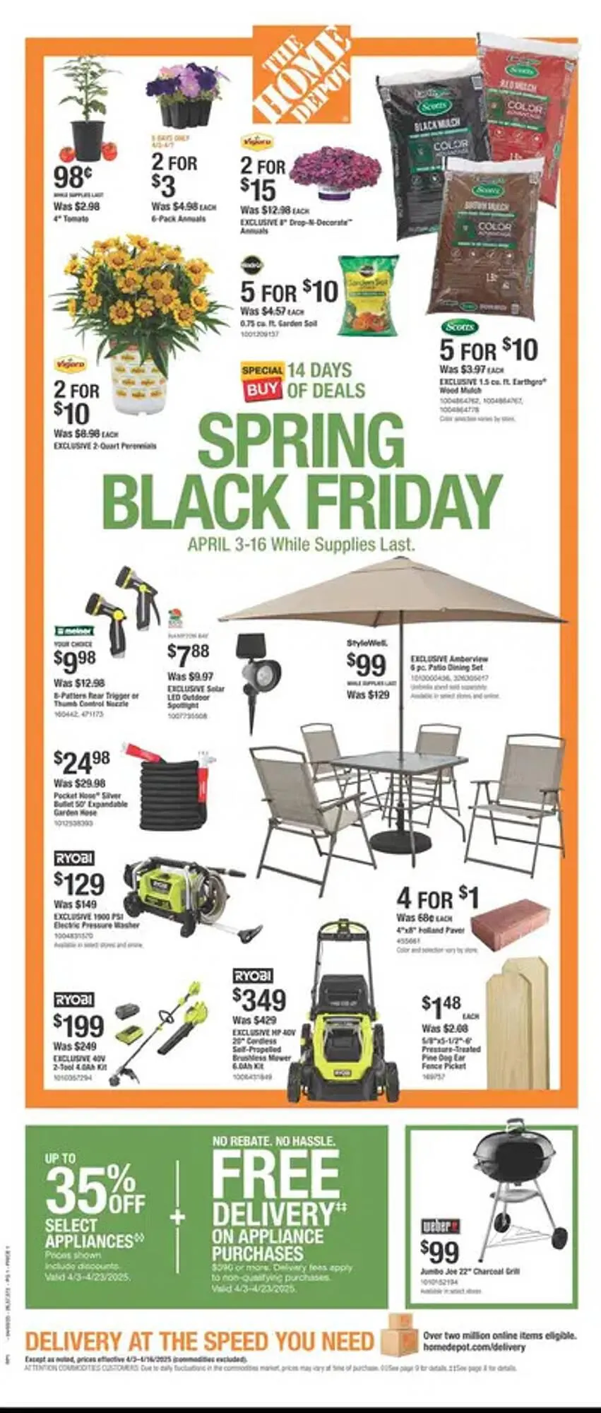 Catálogo de The Home Depot Weekly Ad 3 de abril al 16 de abril 2025 - Página 1