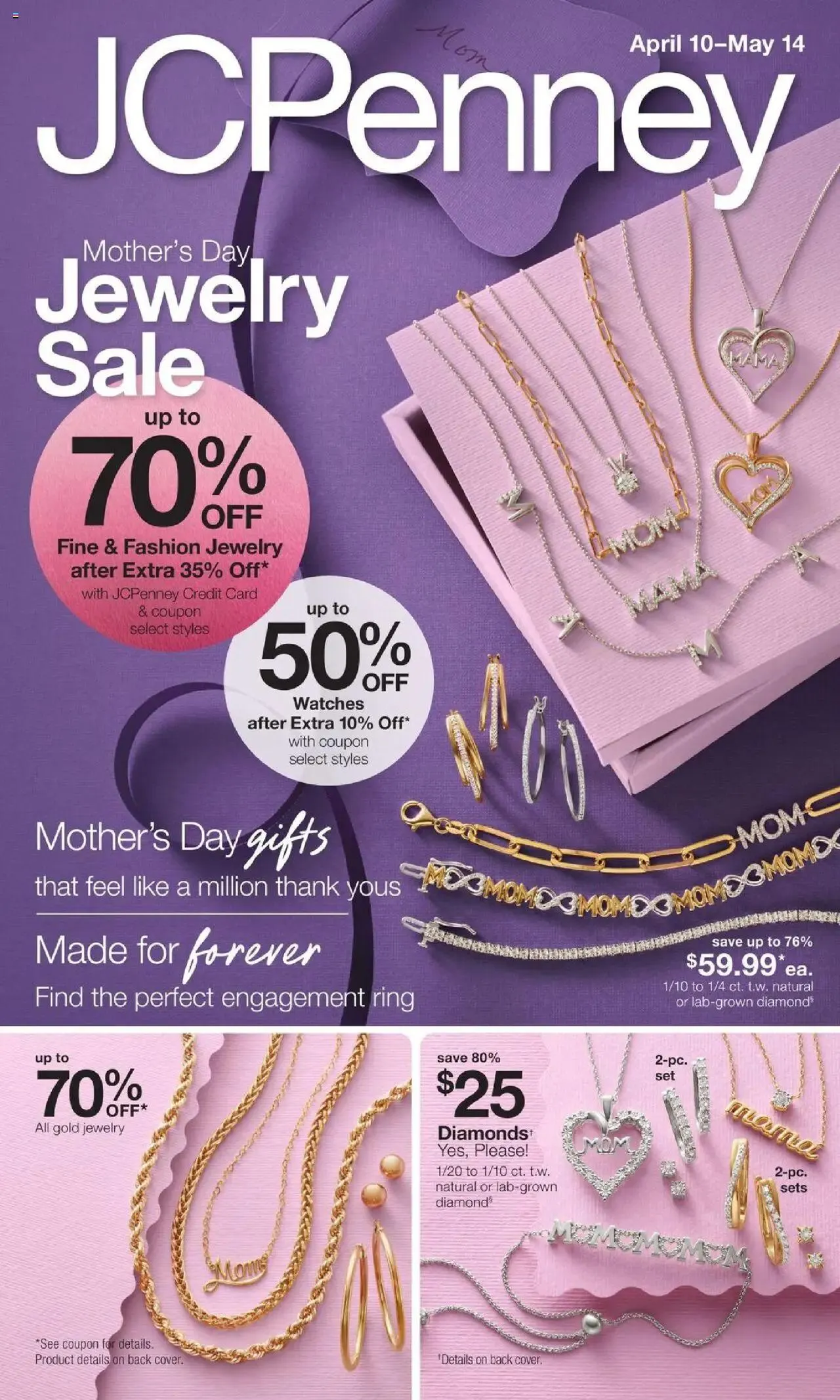 Weekly ad JCPenney Mother’s Day Jewelry Sale from April 10 to May 14 2025 - Page 1