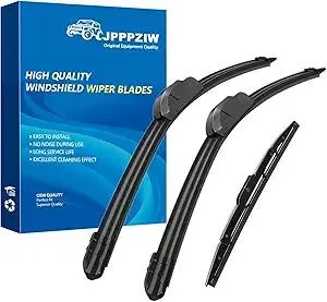 CJPPPZIW® Windshield Wipers-22 Inch+17 Inch+11 Inch Replacement for 2002 2003 2004 2005 2006 2007 Ford Fiesta Wiper Blades for My Car,Quality Front and Rear Wiper Blades(Pack of 3)