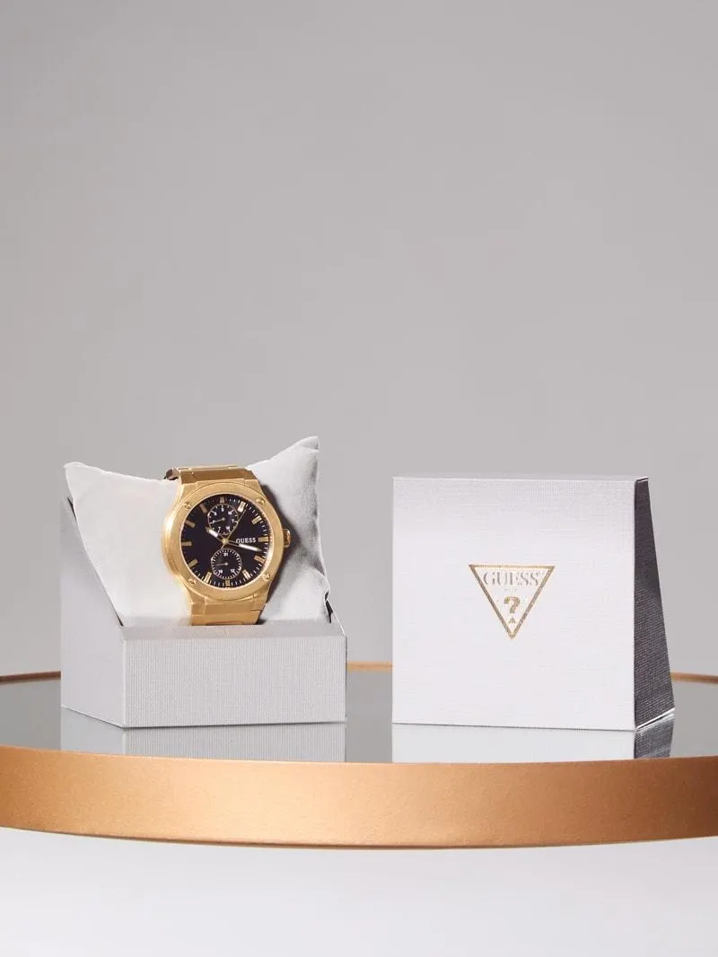 Gold-Tone Multifunction Watch