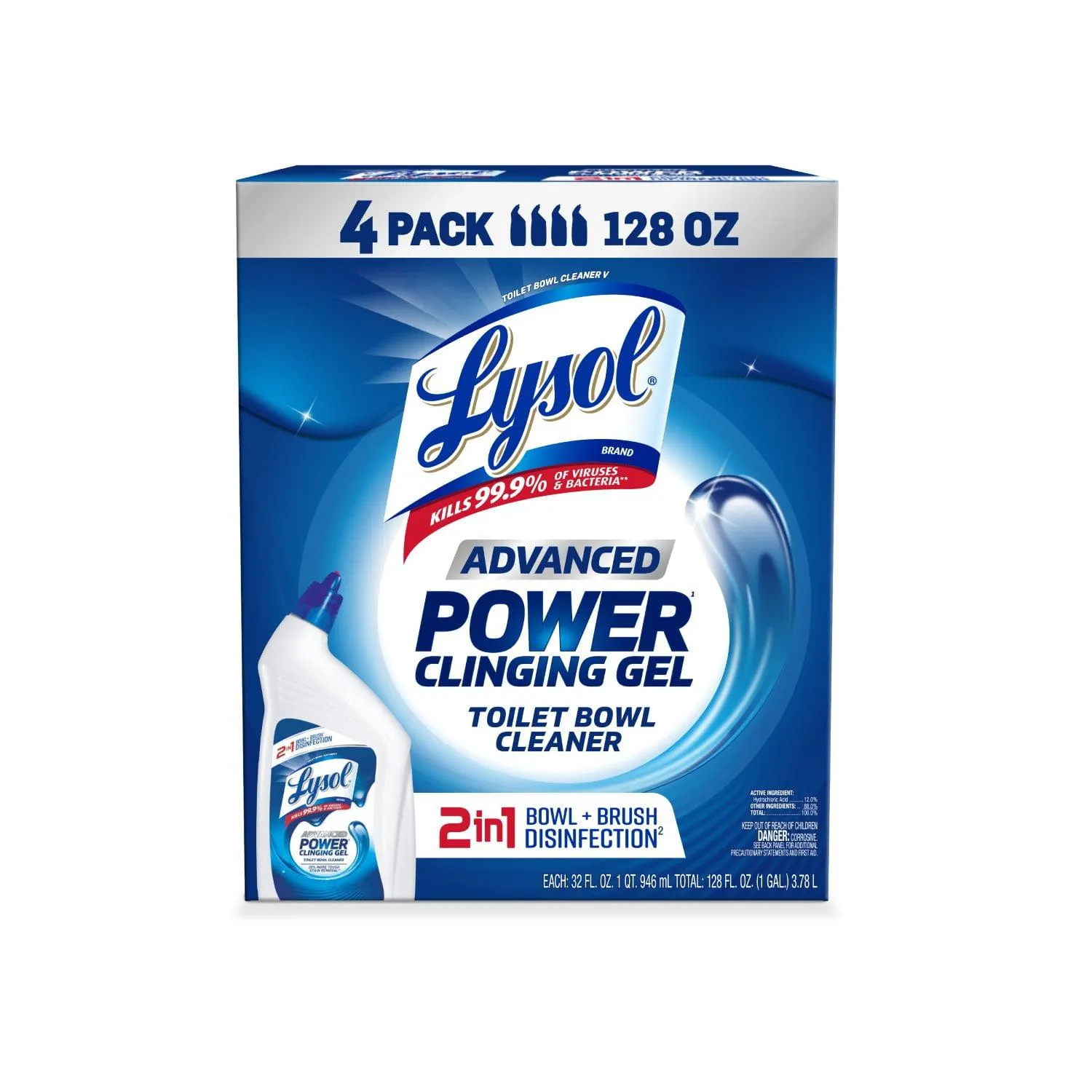 Lysol Advanced Toilet Bowl Gel Cleaner 32 fl. oz., 4 pk.