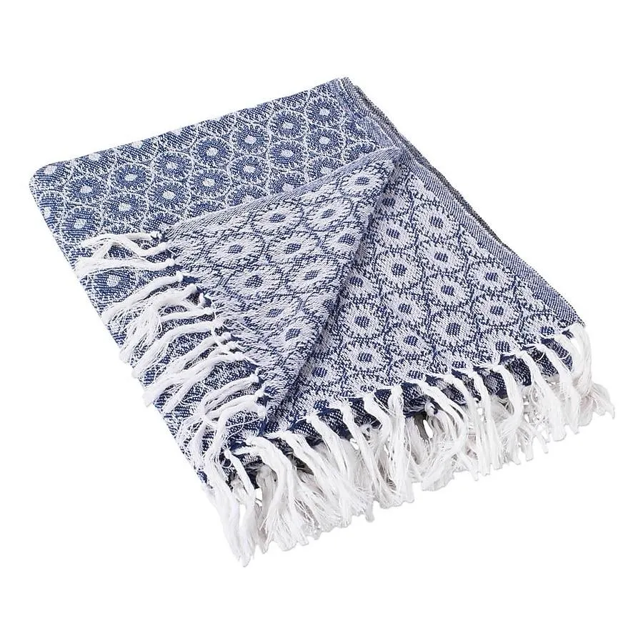 DII Nautical blue malachite Cotton Throw