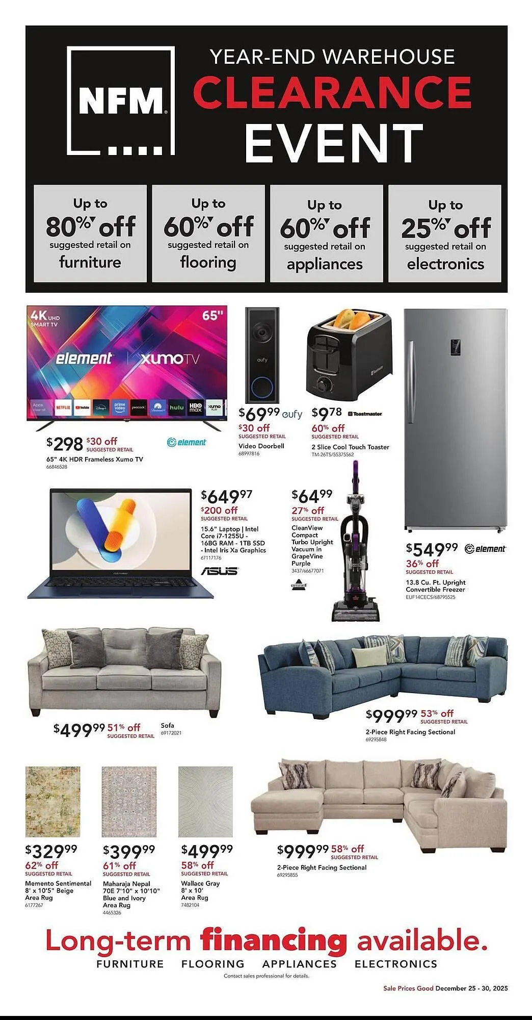 Weekly ad Nebraska Furniture Mart weekly ad from December 25 to December 30 2025 - Page 1