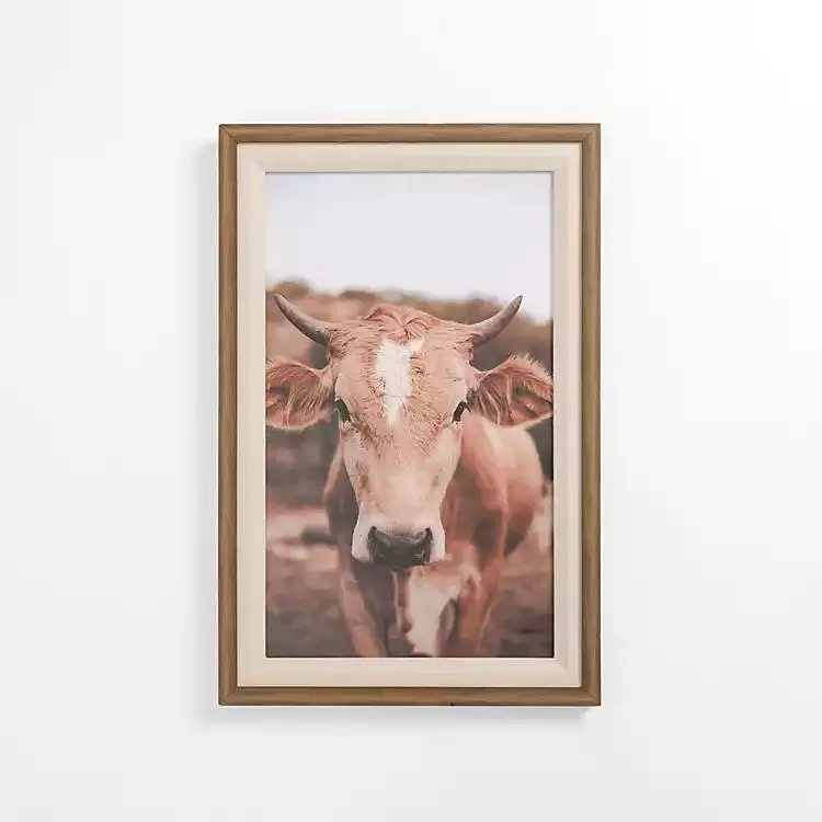 Moove Over Framed Canvas Art Print