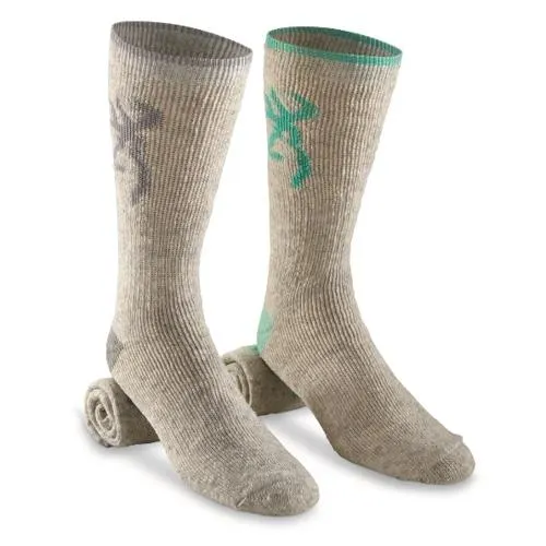 Browning Women's Medium Rowan Wool Blend Sock - 2 Pairs