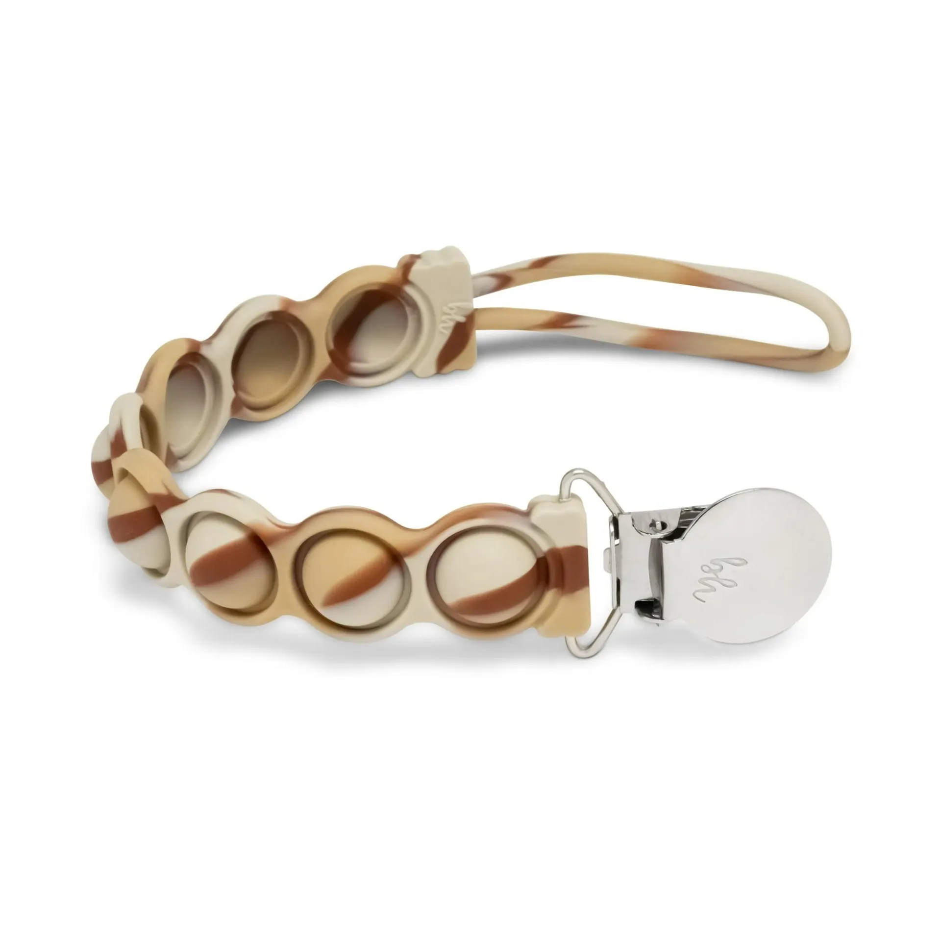 BooginHead PaciGrip Bubble Pop Sensory Stim Silicone Universal Pacifier Clip