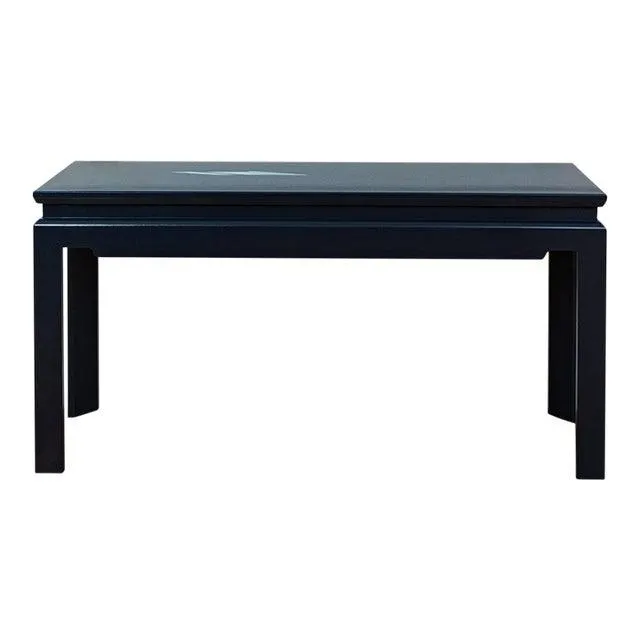 Modern Ming Console Table Custom Built and Lacquered Hale Navy Gloss