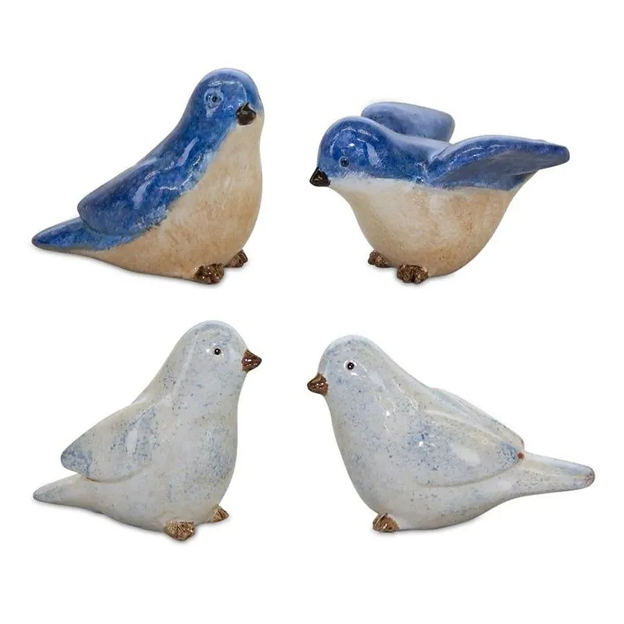 Melrose International Bird (Set of 4) 2.5H Resin