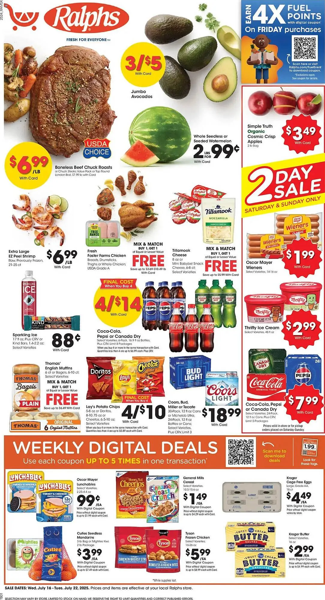 Weekly ad Ralphs Weekly Ad from July 16 to July 22 2025 - Page 1