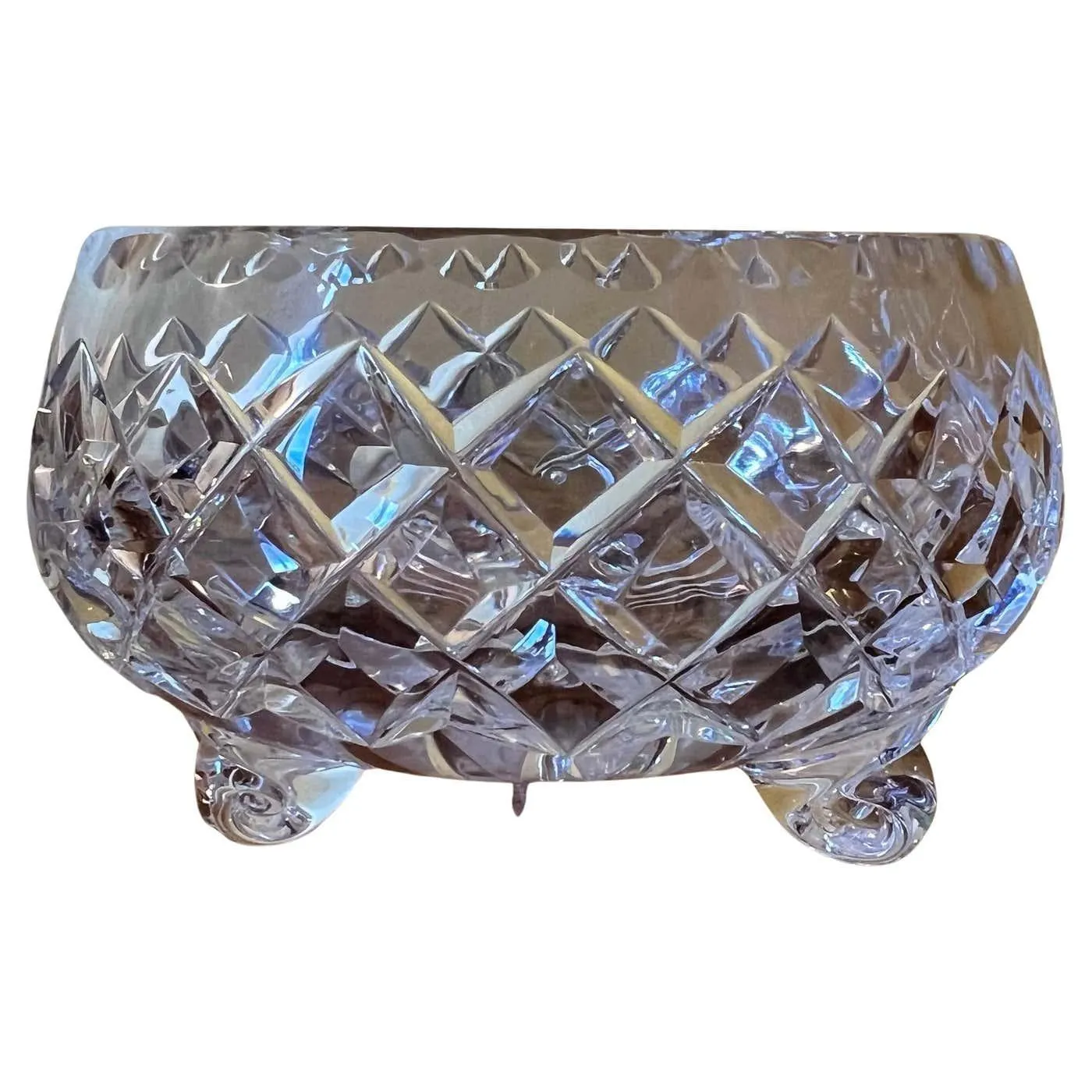 Vintage Crystal Small Bowl With Turned Legs