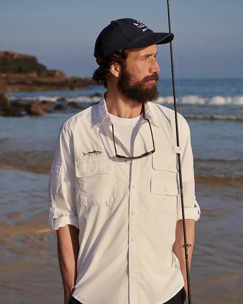 Atlantic Coastal Supplies X J.Crew cotton poplin fishing shirt