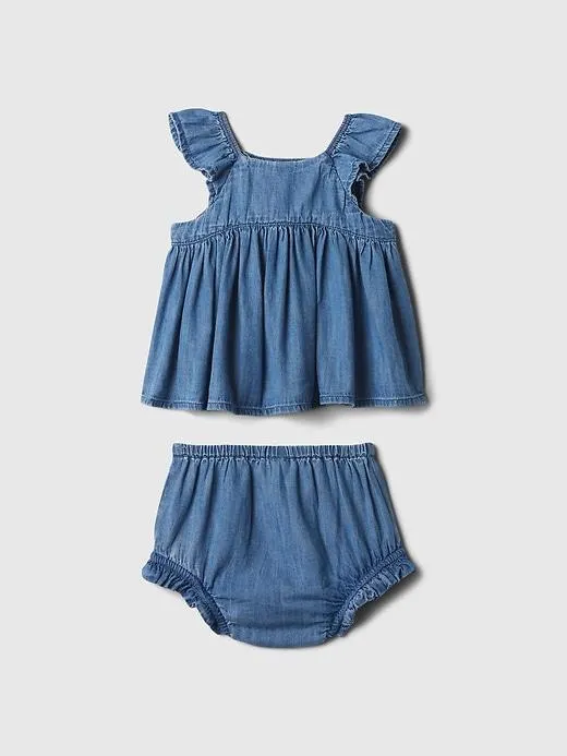 Baby Embroidered Denim Outfit Set
