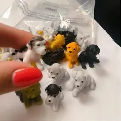1" Bag of Assorted Miniature Puppy Dogs (Pack of 24 pieces)