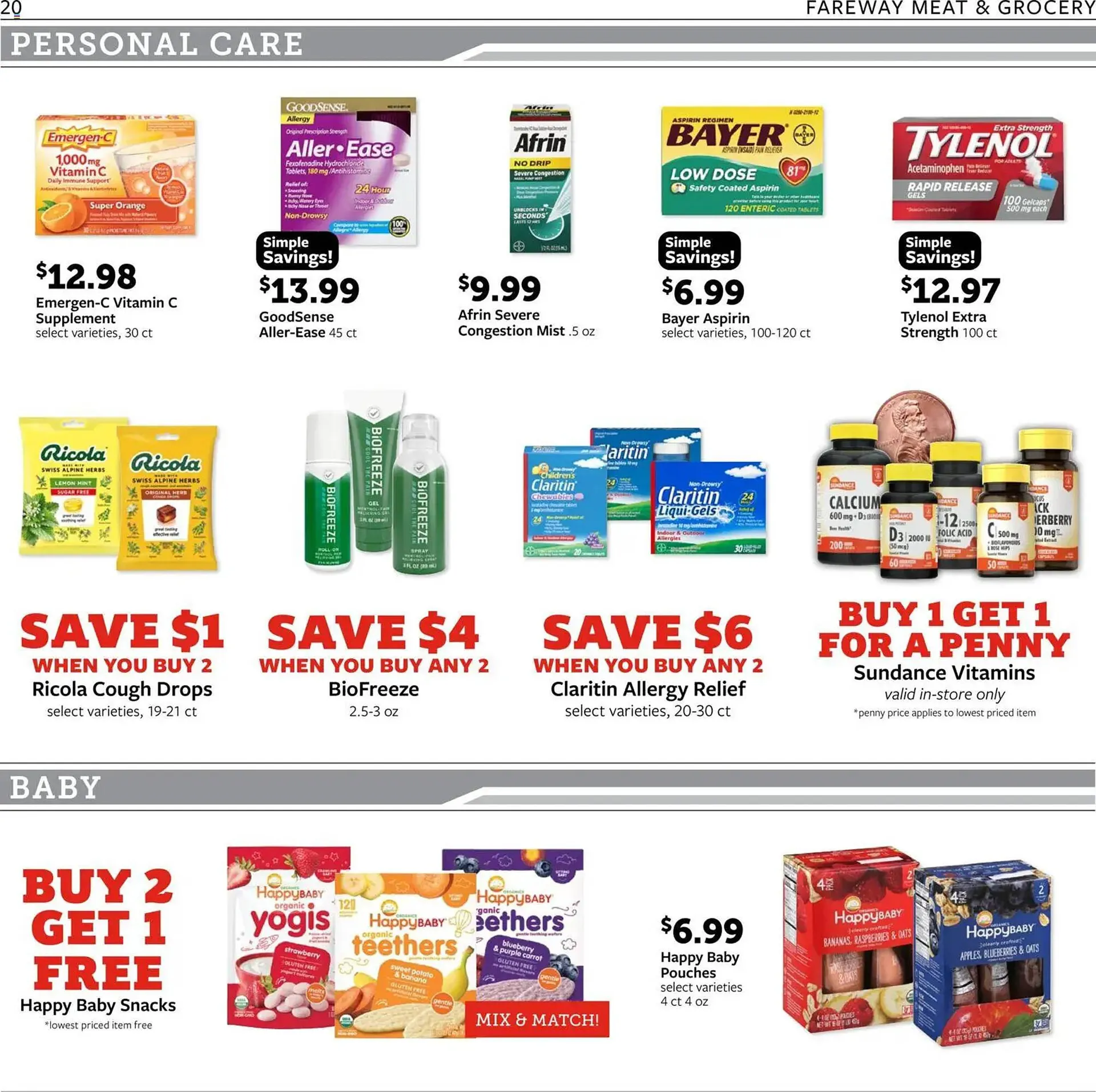 Weekly promotion Fareway weekly ad spanning from April 6 to April 11 2026 - Page 20 for Catalogue 365