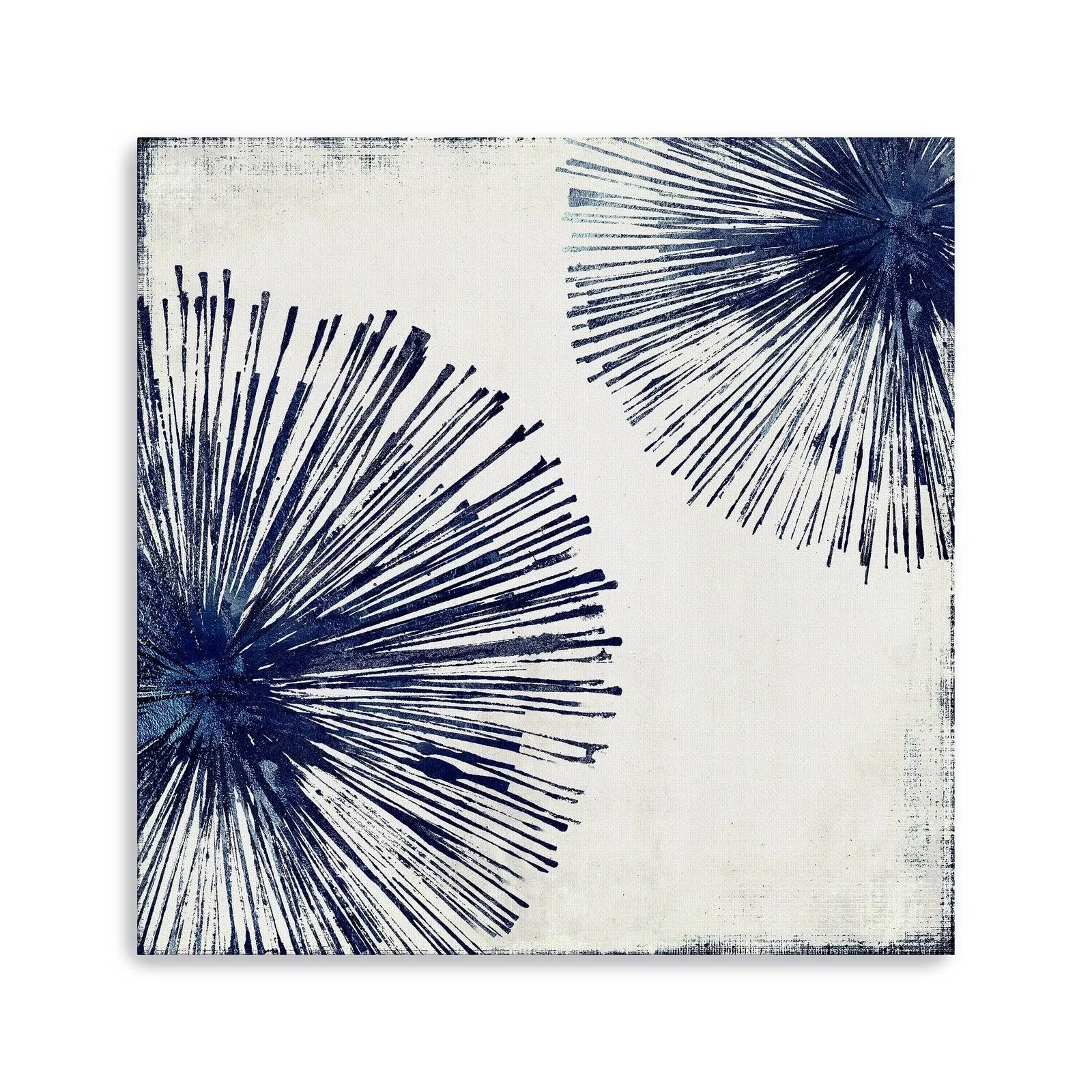 GOLD STAR I INDIGO Canvas Giclee