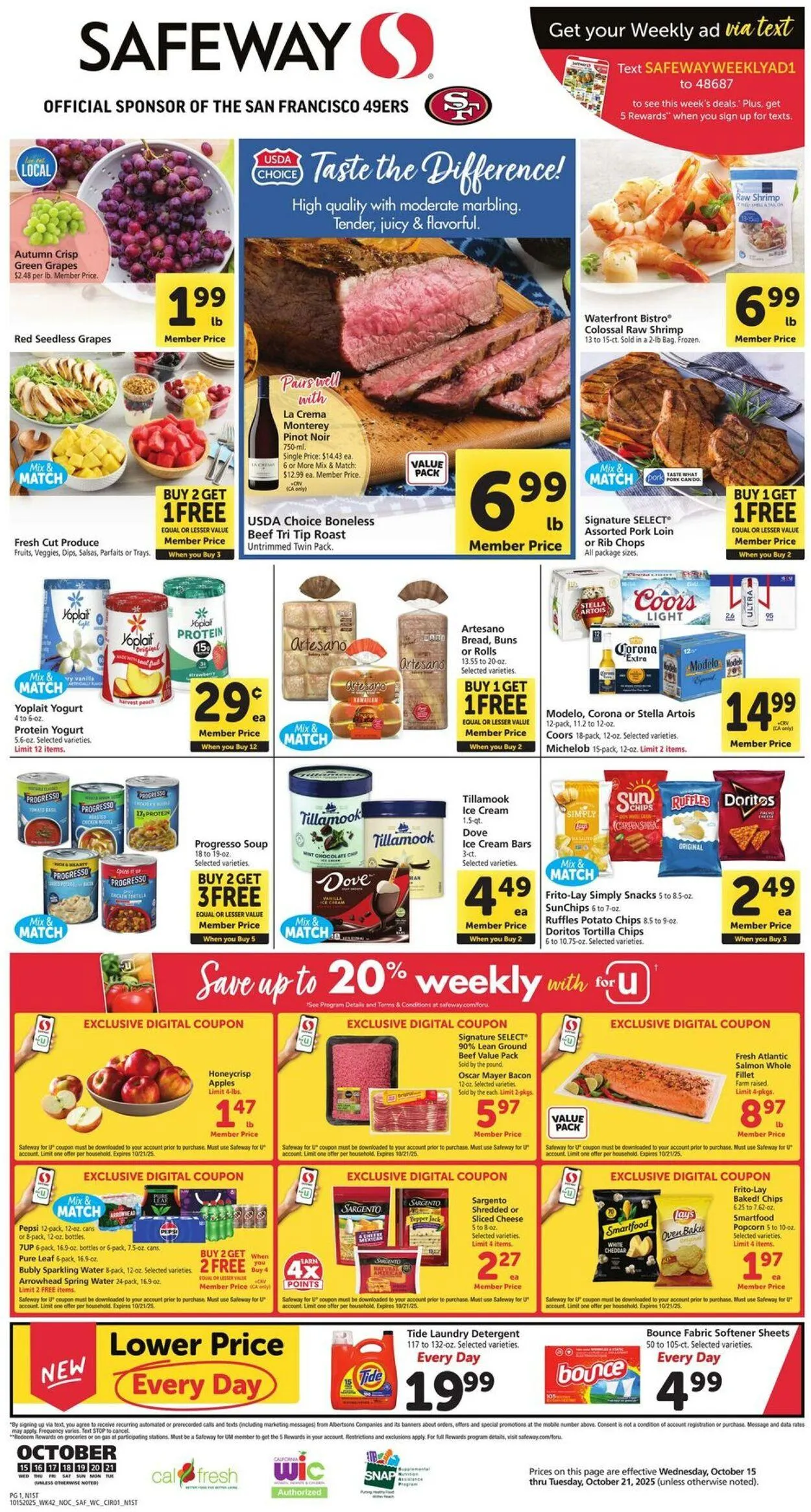 Weekly ad Safeway Current weekly ad from October 15 to October 21 2025 - Page 1