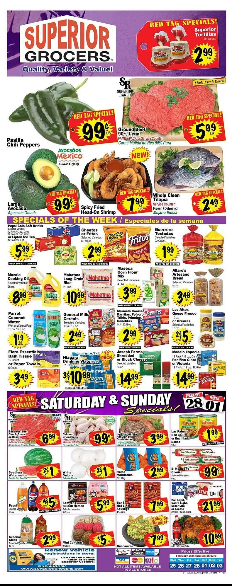 Weekly ad Superior Grocers weekly ad from February 25 to March 3 2026 - Page 1