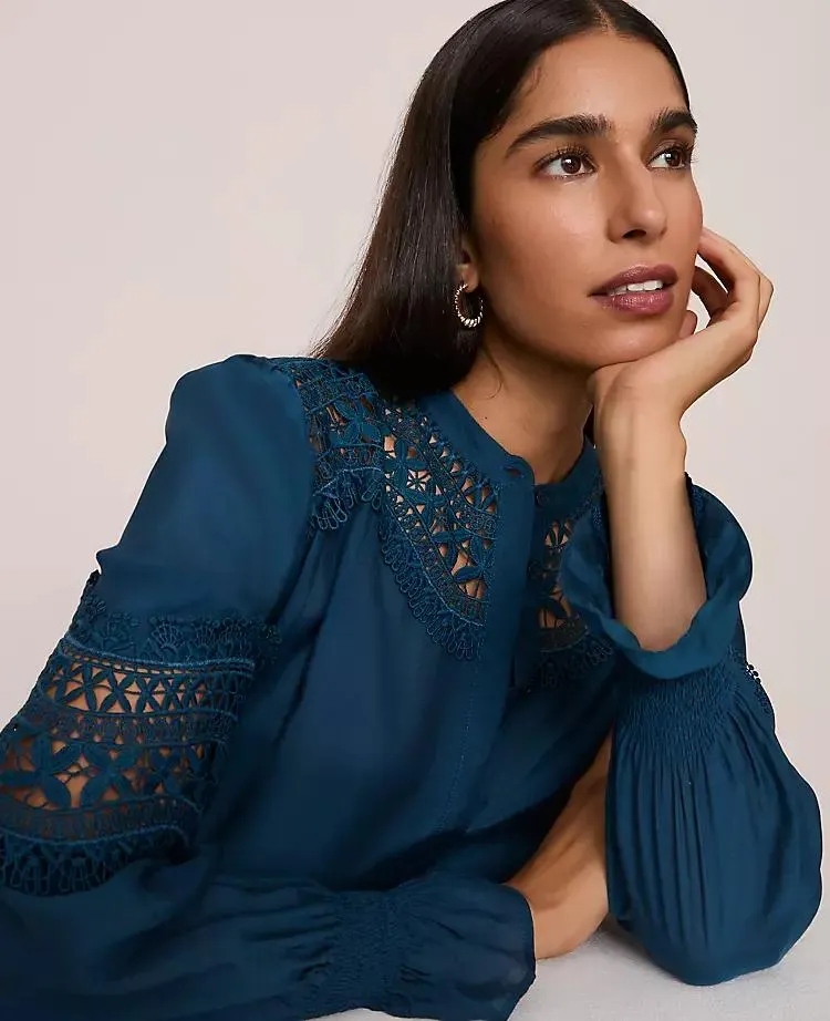 Lace Trim Blouse