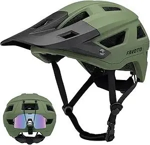 Favoto Mountain Bike Helmet Adult- Dual Shell Lightweight MTB Bicycle Helmet Adjustable for Adults Men Women Youth CPSC Certificated