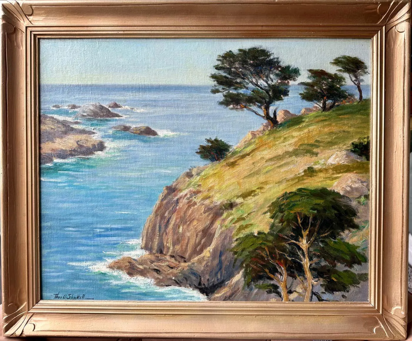 Thomas Owings Sheckell The Highlands Point Lobos Carmel California 1930 Thomas O. Sheckell Original Oil 1930s