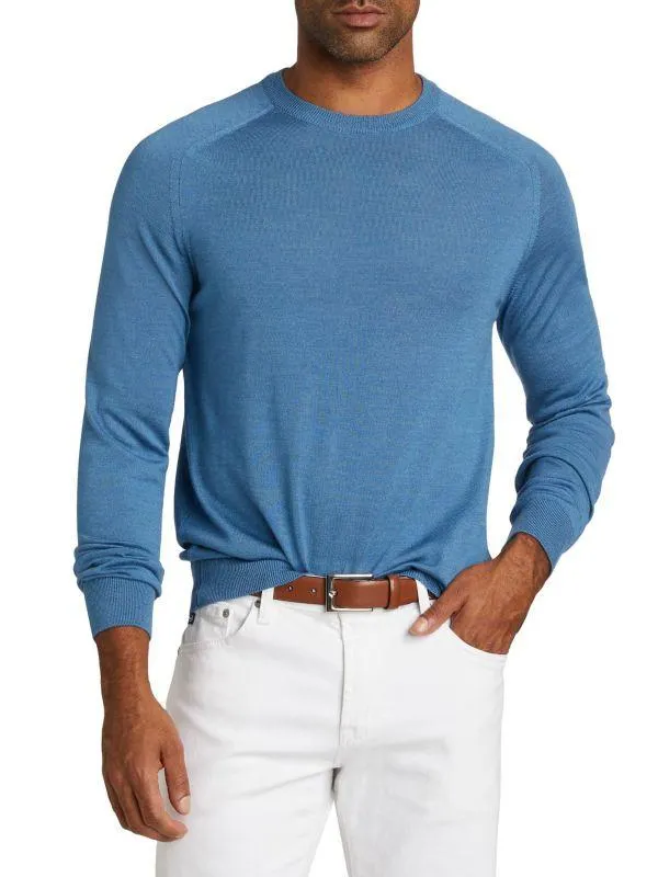 COLLECTION Wool-Silk Lightweight Crewneck Sweater