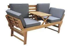Sierra Woodland Duo Bench with Foldable Table