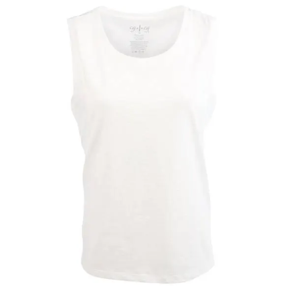 Women's Sleeveless Scoop Neck Slub Tank