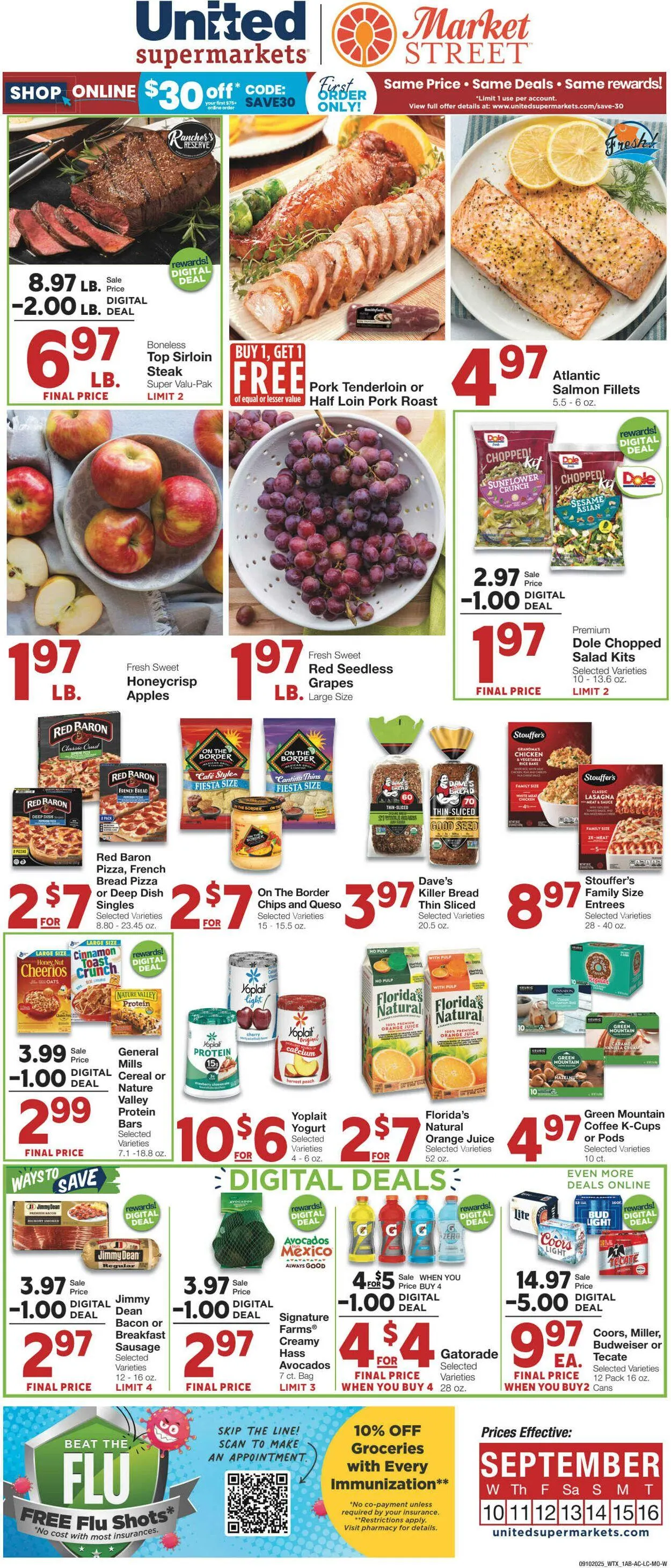 Weekly ad United Supermarkets Current weekly ad from September 9 to September 16 2025 - Page 1