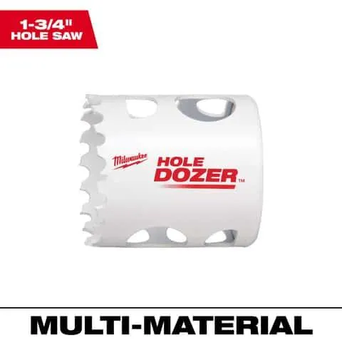 Milwaukee Hole Dozer 1-3/4 in. Bi-Metal 1.9 in. L X 1/4 in. D Hole Saw