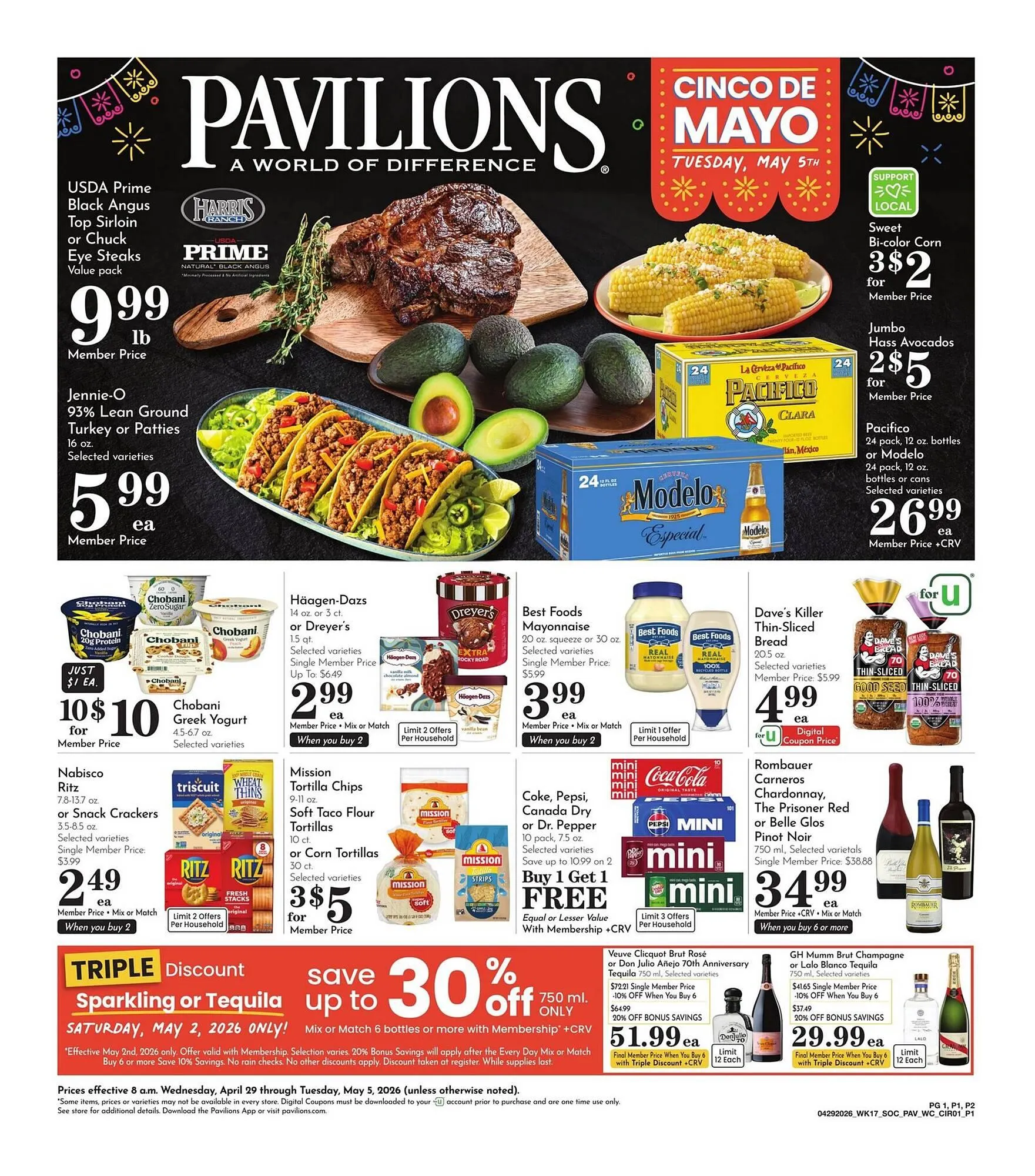Weekly ad Pavilions weekly ad from April 29 to May 5 2026 - Page 1