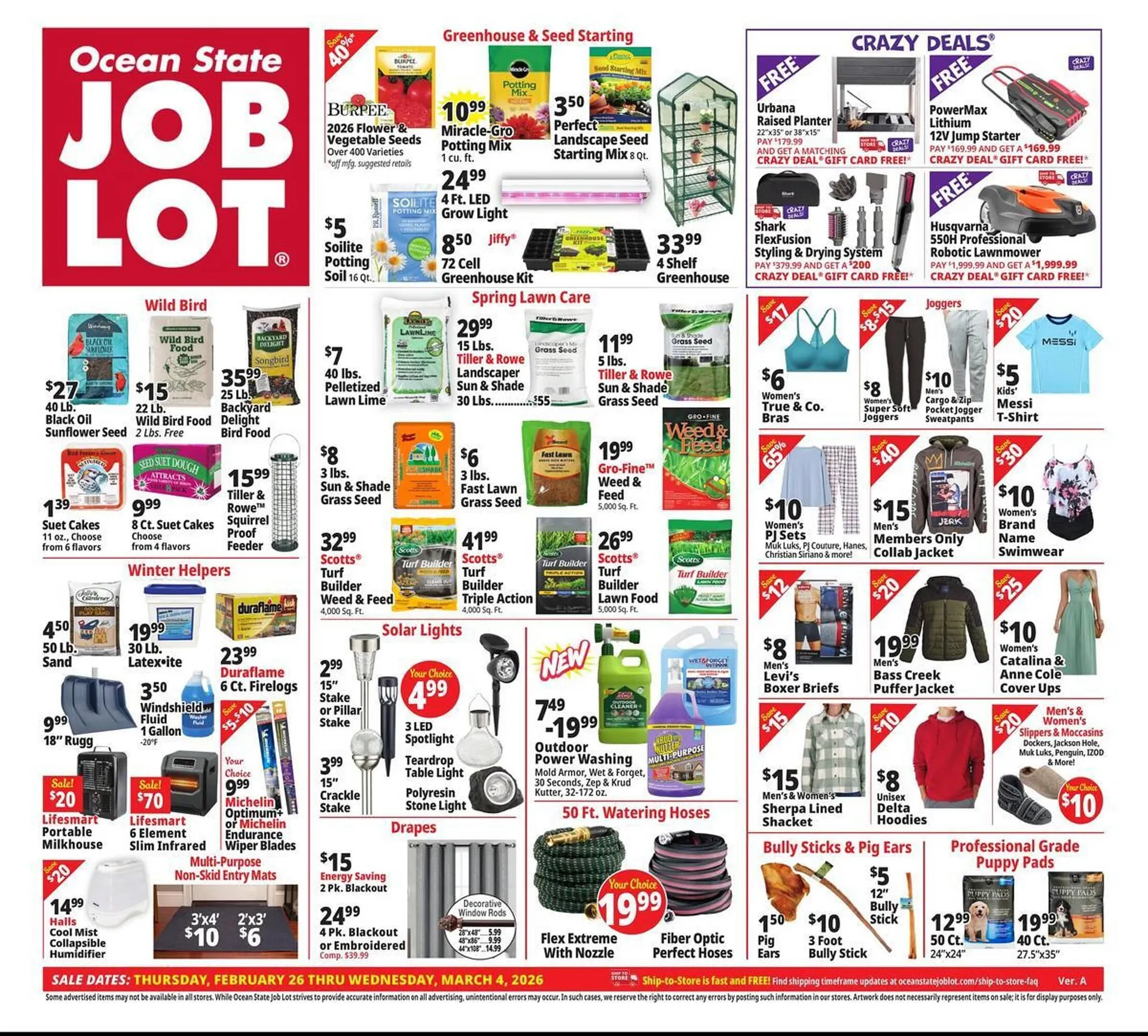 Weekly ad Ocean State Job Lot flyer from February 26 to March 4 2026 - Page 1