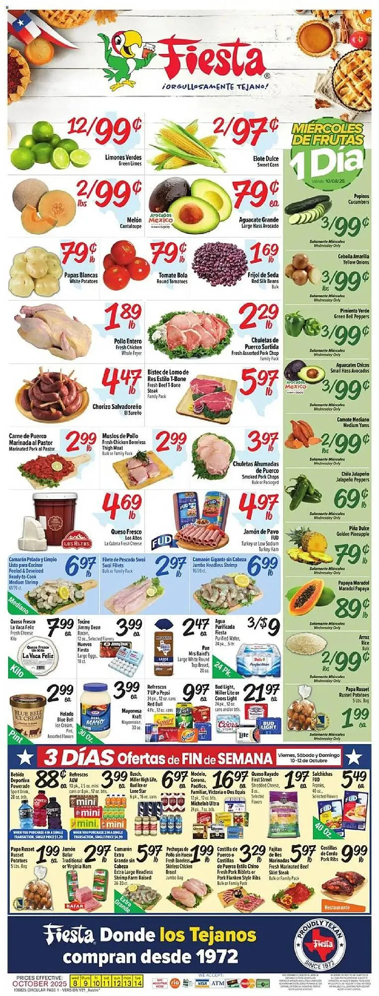 Weekly ad Fiesta Mart weekly ad from October 8 to October 15 2025 - Page 1