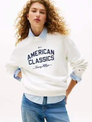 Embroidered Logo Varsity Sweatshirt