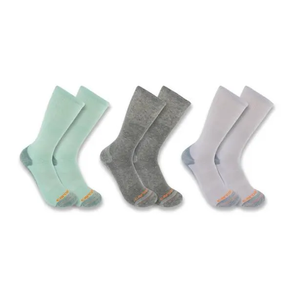 Women's 3-Pack Midweight Cotton-Tencel Comfort Crew Socks
