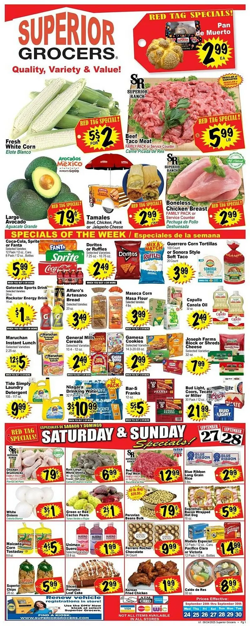 Weekly ad Superior Grocers weekly ad from September 24 to September 30 2025 - Page 1