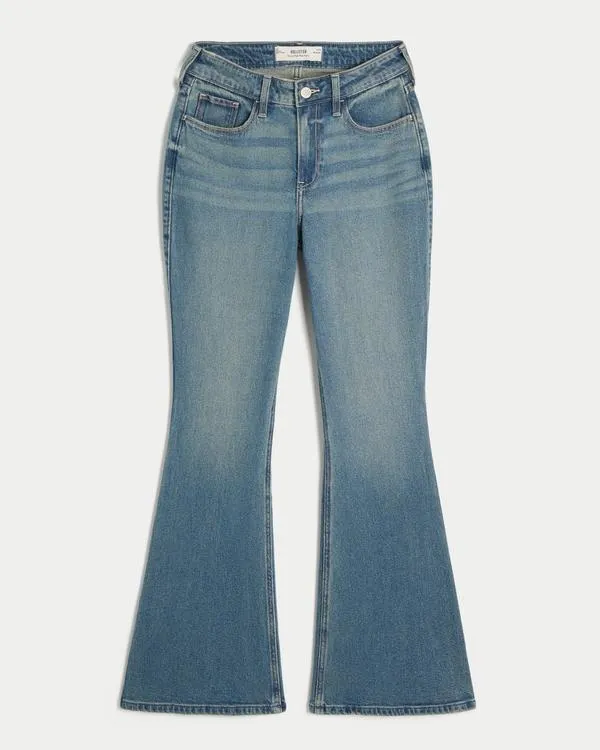 Curvy High-Rise Medium Wash Flare Jeans