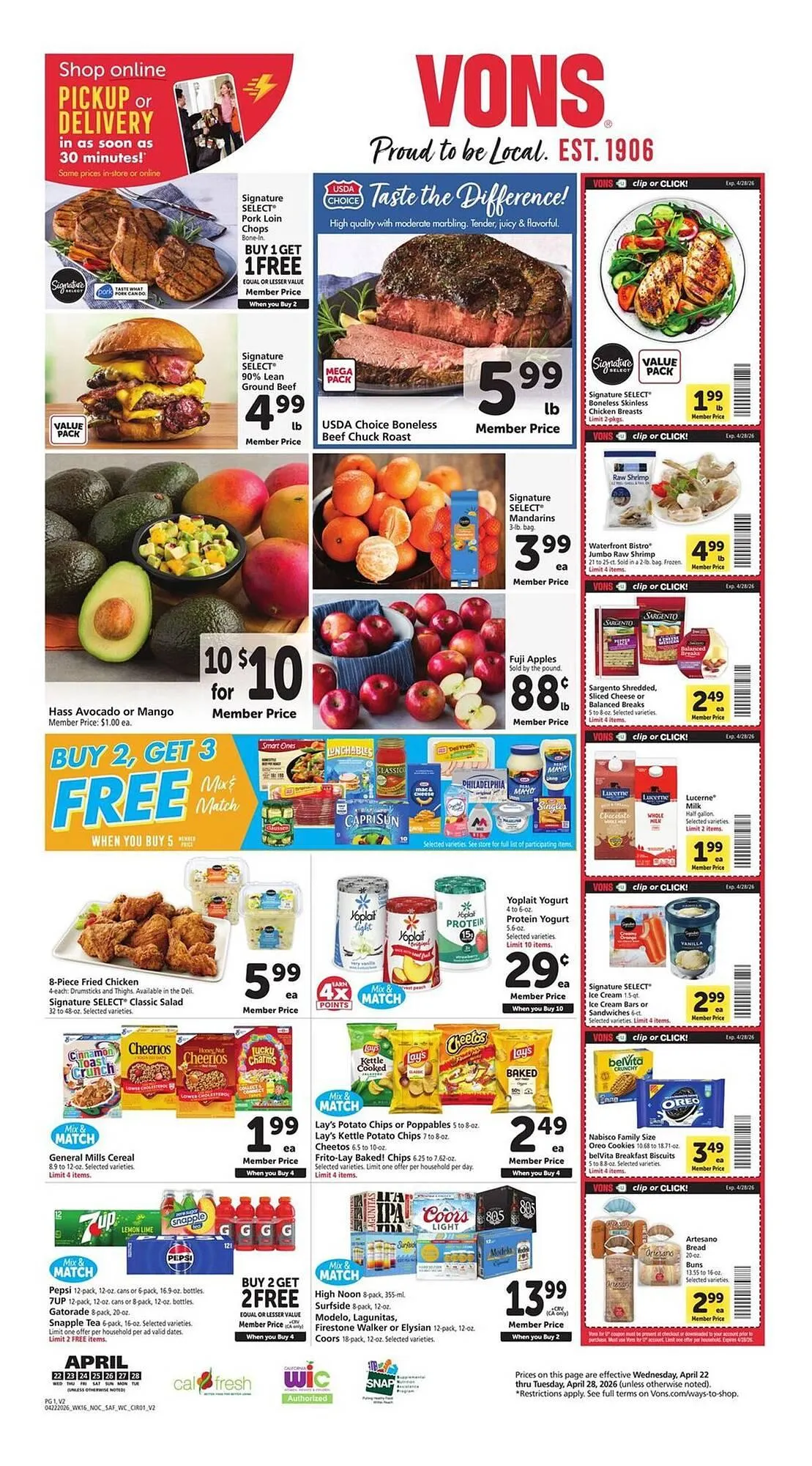 Vons weekly ad - 1