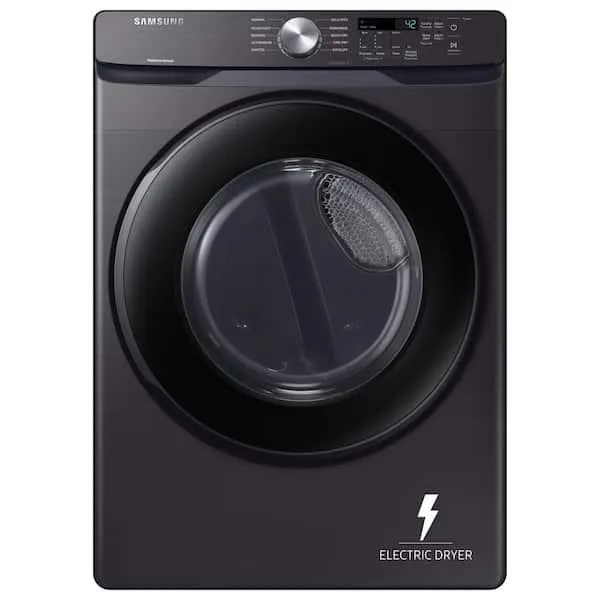 7.5 cu. ft. Vented Stackable Electric Dryer in Brushed Black with Sensor Dry