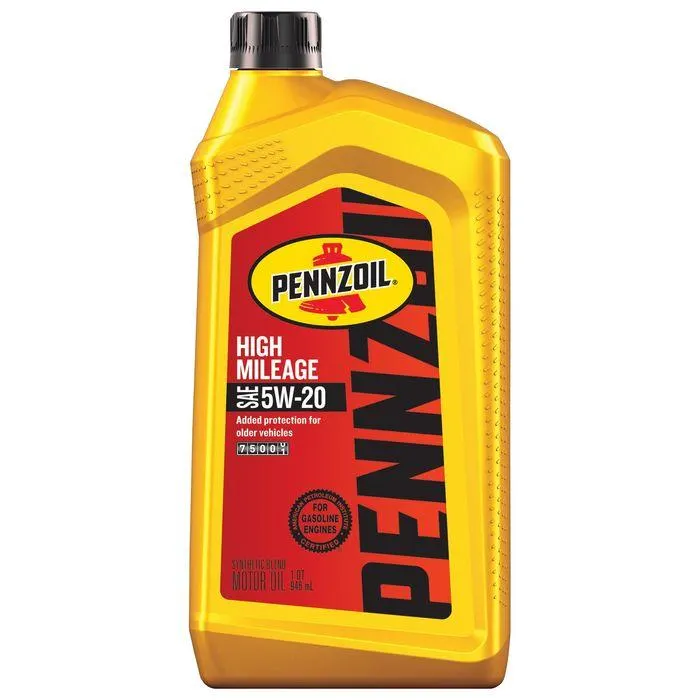 Pennzoil High Mileage Synthetic Blend Engine Oil 5W-20 1 Quart